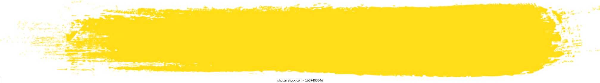 Yellow brush stroke isolated on white background. Trendy brush stroke for yellow ink paint, grunge backdrop, dirt banner, watercolor design and dirty texture. Brush stroke vector illustration