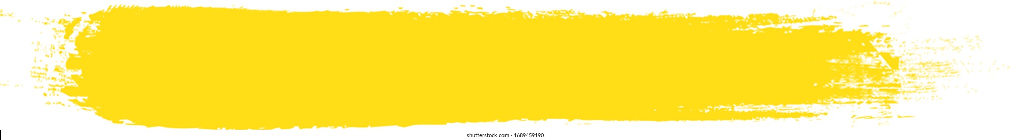 Yellow brush stroke isolated on white background. Trendy brush stroke for yellow ink paint, grunge backdrop, dirt banner, watercolor design and dirty texture. Brush stroke vector illustration