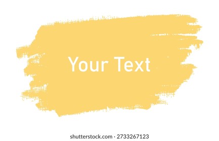 Yellow brushstroke background with abstract paint texture and centered text placeholder. Minimal creative design ideal for branding, typography, posters, social media, and banners.