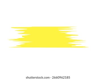 Pincelada amarilla sobre fondo blanco para Diseños creativos.
