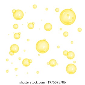 yellow bubble background and vector picture