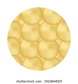 Yellow bubble circle in abstract style for web design or print