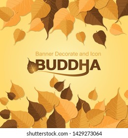 Yellow Buddha Banner and Buddha Icon