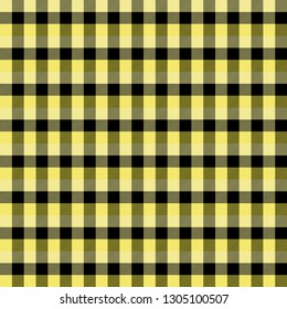 Yellow Buffalo Plaid Seamless Pattern - Classic buffalo plaid pattern design