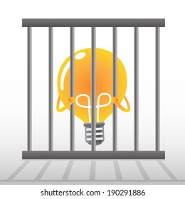Yellow Bulb in a cage