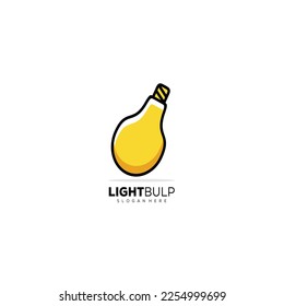 yellow bulb design colorful logo illustration