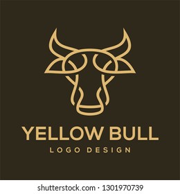yellow bull logo design inspiration