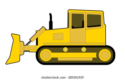 Tractor Vehicle Cartoon Vector Icon Illustration Stock Vector (Royalty ...