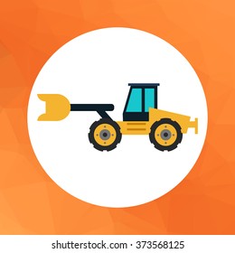 Yellow bulldozer icon