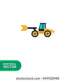 Yellow bulldozer icon