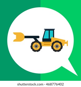 Yellow bulldozer icon
