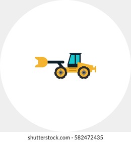 Yellow bulldozer icon