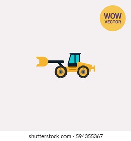 Yellow bulldozer icon