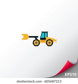 Yellow bulldozer icon
