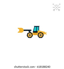 Yellow bulldozer icon