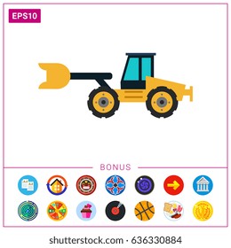 Yellow bulldozer icon