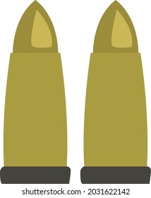 bala amarilla, ilustración, vector, sobre un fondo blanco.