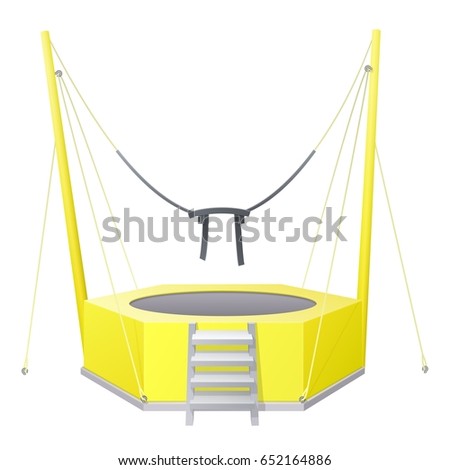 Similar – Image, Stock Photo Bungee jumping at trampoline. Little girl bouncing on bungee jumping in amusement park on summer vacations