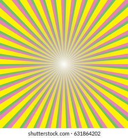 Yellow burst background. Vector illustration