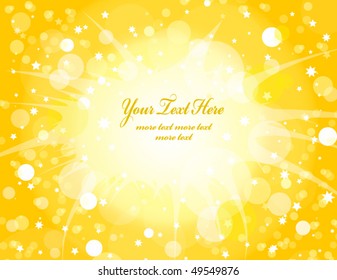 Yellow Burst Card - vector illustration