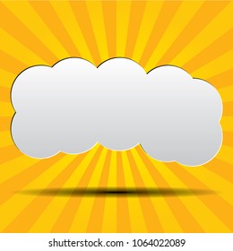 Yellow Burst With Speech Bubble.