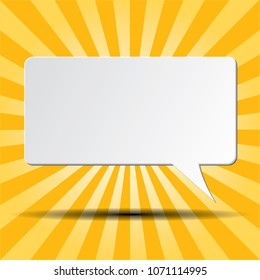Yellow Burst With Speech Bubble.
