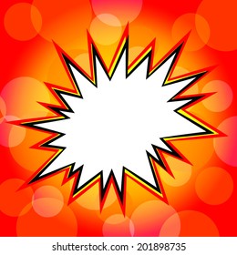 Icono de explosión amarillo, Vector de burbuja de discurso cómico