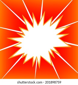Yellow bursting icon, Comic Speech Bubble vector