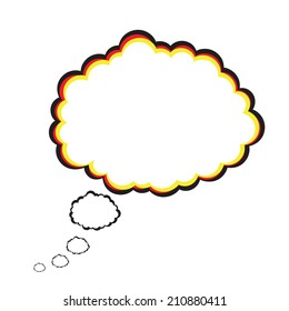Yellow bursting icon, Comic Speech Bubble vector