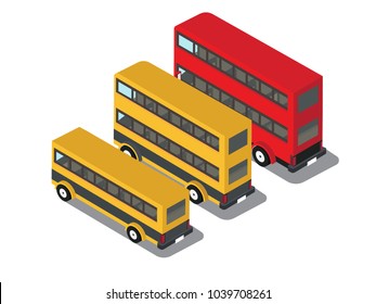 Yellow Bus and double decker