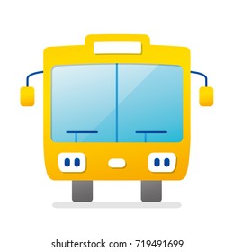 Yellow bus front view