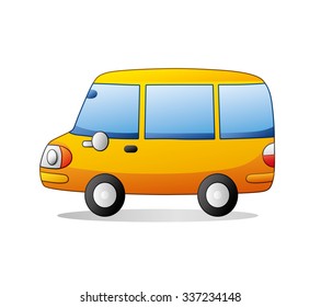 Yellow bus icon.