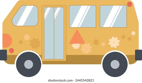 a yellow bus to pick up kindergarten students