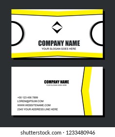 Yellow Business Card Vector Template