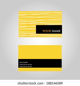 Yellow business card,vector.