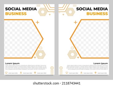 yellow business flyer template collection design