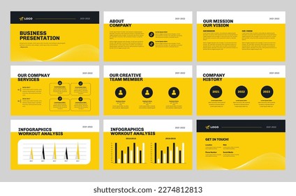 Deslizamiento de negocios amarillo. Uso para el fondo de la presentación de claves creativas, diseño de folletos, deslizador de sitios web, propuesta de negocio. 