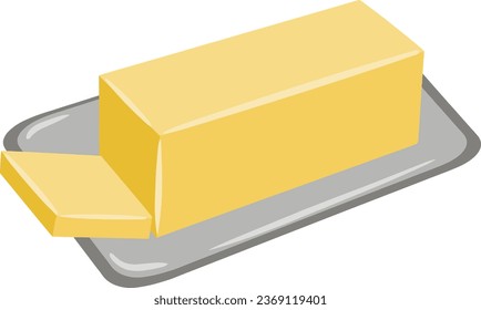 Gelbe Butter. Fettbutter. Fett