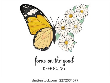 yellow butterfly hand drawn design vector 