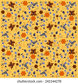 Yellow butterfly pattern