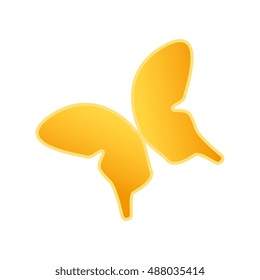 yellow butterfly shape
