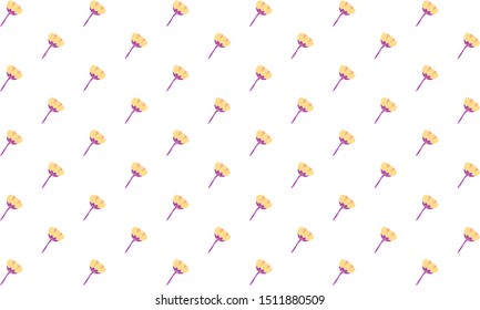 Yellow Butterfly Weed Flower Pattern Background