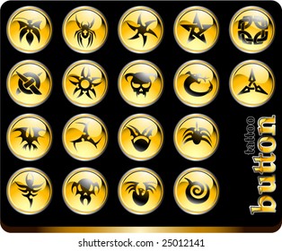 yellow buttons, different symbols