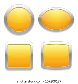 Yellow buttons in four different forms