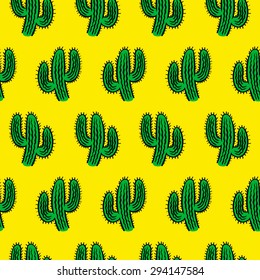 Yellow Cactus Pattern