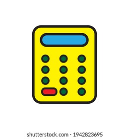 yellow calculator icon design. designs for templates
