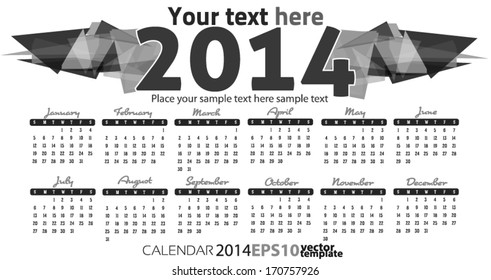 Yellow Calendar with grey background