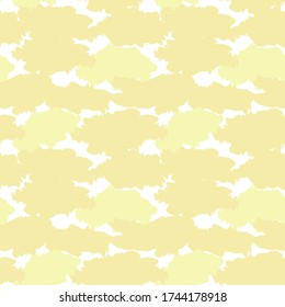 Yellow Camouflage abstract seamless pattern background suitable for fashion textiles, graphics