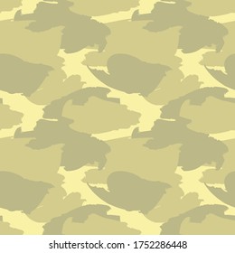 Yellow Camouflage abstract seamless pattern background suitable for fashion textiles, graphics