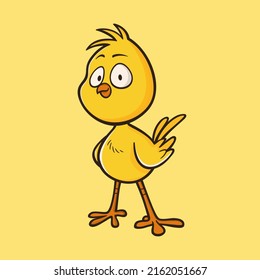 Yellow Canary Bird Cartoon Mascot Character Vector Design Template Inspiration Idea
